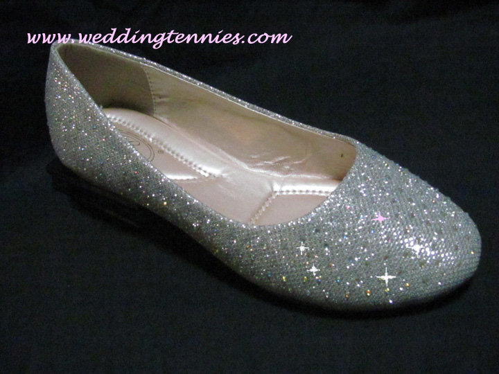 silver ballerina slippers